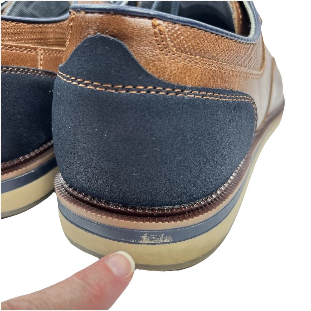 Sonoma Mens Dress Shoes Ortholite‎ Eco Sz 11.5 Brown Navy Preppy College Classic - Picture 8 of 10